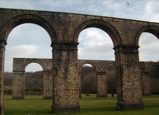 The arches of Ynyscedwyn Ironworks, Glanrhyd, Ystradgynlais