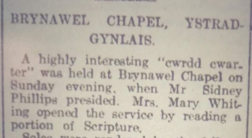 Brynawel Chapel, Ystradgynlais