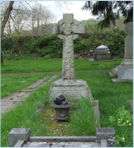 The grave of Reverend Ilar Edwards in Saint Cynog's cemetery